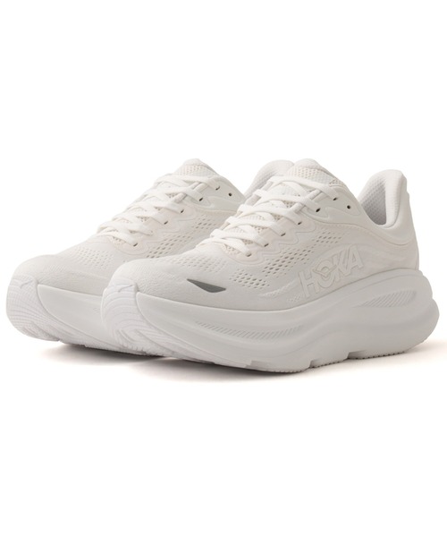 HOKA(ホカ)の「HOKA BONDI 9 / ホカ ボンダイ 9(スニーカー・メンズ・ホワイト・27.0cm/26.5cm/27.5cm/28.0cm/28.5cm/25.5cm)」の1枚目の写真