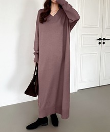 Vネック」に該当するワンピース（長袖）ファッション通販 - ZOZOTOWN