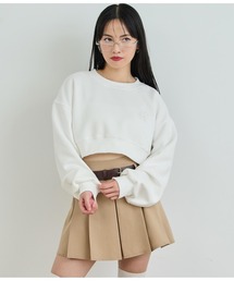 ANAP | ロゴ刺繍クロップドスウェットトップス(スウェット)