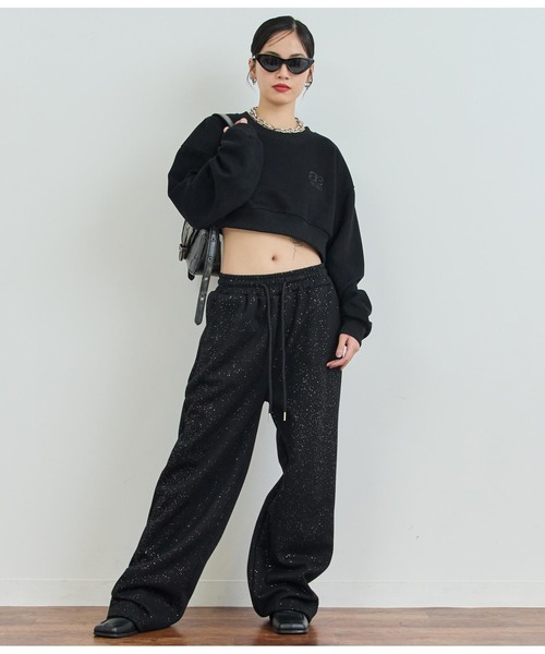 ANAP（アナップ）の「ロゴ刺繍クロップドスウェットトップス（スウェット・レディース・ホワイト/ミント/ブラック・FREE）」の13枚目の写真