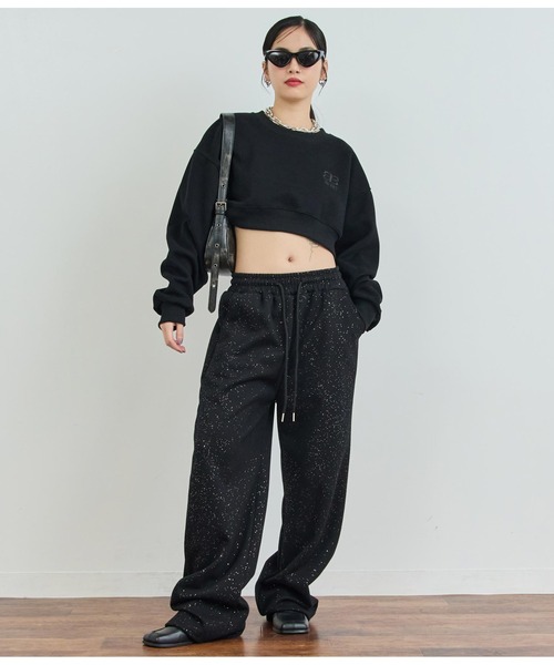 ANAP（アナップ）の「ロゴ刺繍クロップドスウェットトップス（スウェット・レディース・ホワイト/ミント/ブラック・FREE）」の14枚目の写真