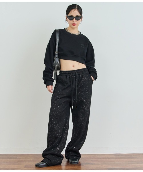 ANAP（アナップ）の「ロゴ刺繍クロップドスウェットトップス（スウェット・レディース・ホワイト/ミント/ブラック・FREE）」の15枚目の写真