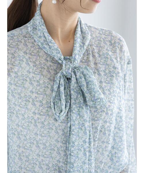 Te chichi（テチチ）の「パターンアソートシフォンボウタイブラウス（シャツ/ブラウス・レディース・イエロー/ブルー/クリーム/ピンク・F）」の20枚目の写真