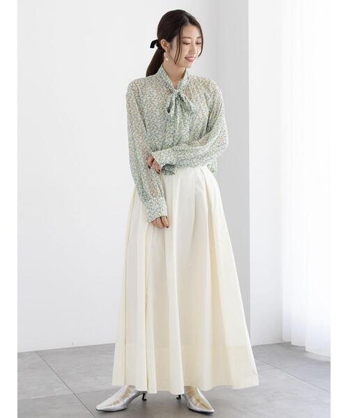 Te chichi（テチチ）の「パターンアソートシフォンボウタイブラウス（シャツ/ブラウス・レディース・イエロー/ブルー/クリーム/ピンク・F）」の21枚目の写真