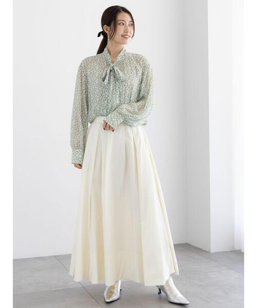 Te chichi（テチチ）の「パターンアソートシフォンボウタイブラウス（シャツ/ブラウス・レディース・イエロー/ブルー/クリーム/ピンク・F）」の22枚目の写真