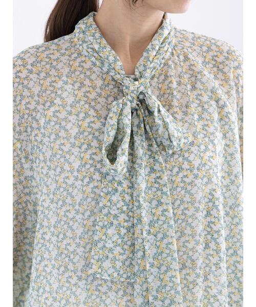 Te chichi（テチチ）の「パターンアソートシフォンボウタイブラウス（シャツ/ブラウス・レディース・イエロー/ブルー/クリーム/ピンク・F）」の14枚目の写真