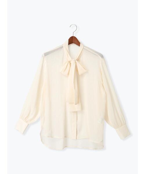 Te chichi（テチチ）の「パターンアソートシフォンボウタイブラウス（シャツ/ブラウス・レディース・イエロー/ブルー/クリーム/ピンク・F）」の19枚目の写真