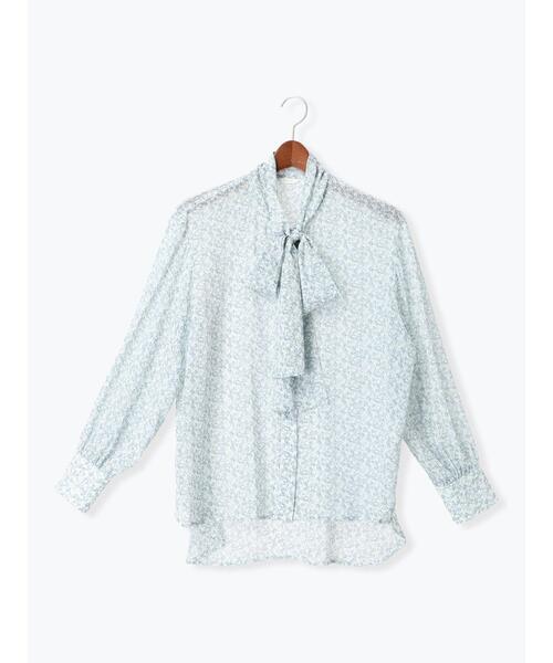 Te chichi（テチチ）の「パターンアソートシフォンボウタイブラウス（シャツ/ブラウス・レディース・イエロー/ブルー/クリーム/ピンク・F）」の8枚目の写真