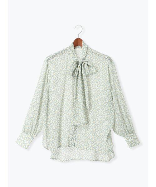 Te chichi（テチチ）の「パターンアソートシフォンボウタイブラウス（シャツ/ブラウス・レディース・イエロー/ブルー/クリーム/ピンク・F）」の9枚目の写真