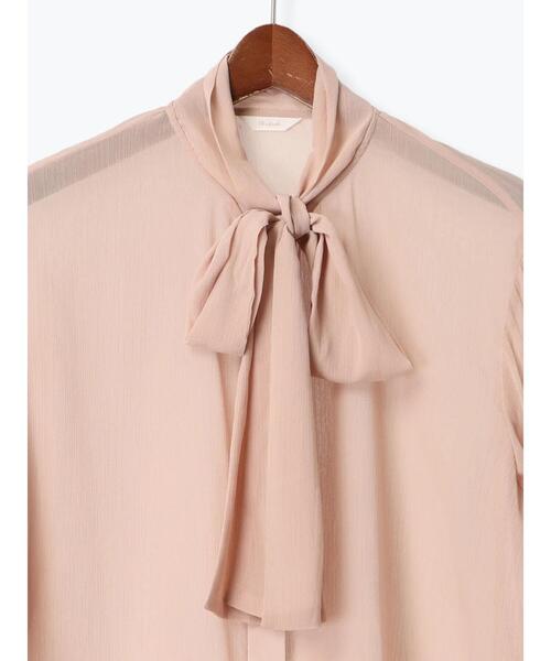 Te chichi（テチチ）の「パターンアソートシフォンボウタイブラウス（シャツ/ブラウス・レディース・イエロー/ブルー/クリーム/ピンク・F）」の12枚目の写真