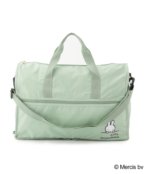 Miffy( ミッフィー)の「ミッフィー折りたたみボストンバッグ(ボストンバッグ・レディース・グレー/アイボリー/ライトグリーン/ブルー/ネイビー・FREE)」の4枚目の写真