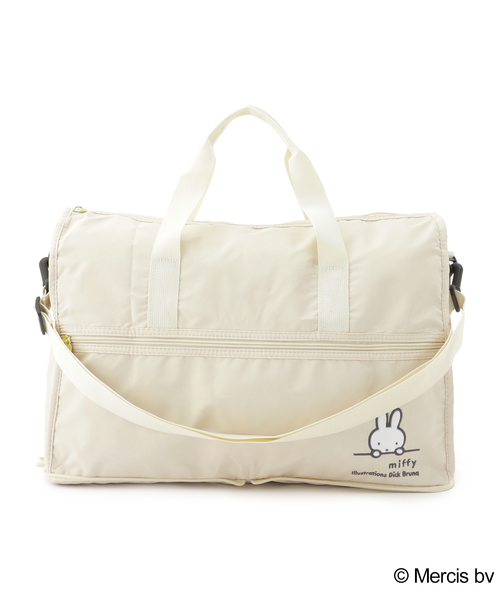Miffy( ミッフィー)の「ミッフィー折りたたみボストンバッグ(ボストンバッグ・レディース・グレー/アイボリー/ライトグリーン/ブルー/ネイビー・FREE)」の1枚目の写真
