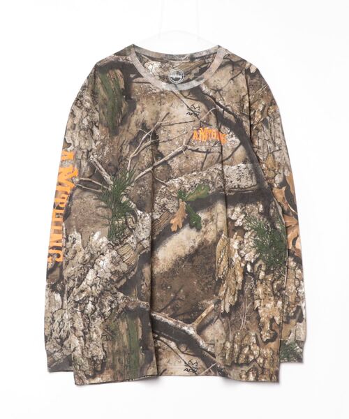 fridge(フリッジ)の「【aNYthing】エニシング NO TRESSPASSING LONGSLEEVE(Tシャツ/カットソー・メンズ・カモフラージュ・XX-LARGE)」の1枚目の写真