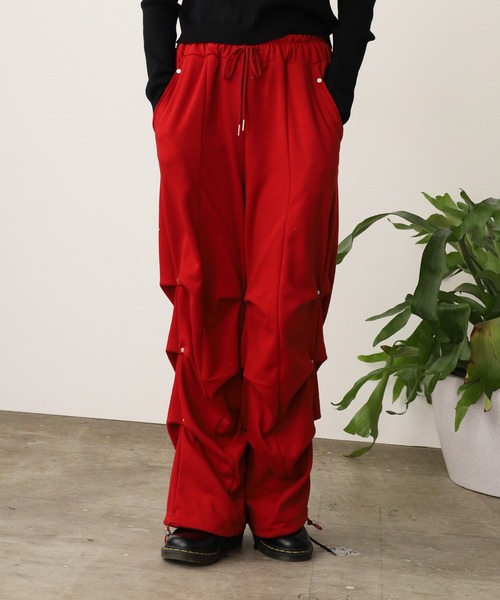 スウェットパンツ ワイドルーズ 無地デザイン ゆるシルエット セール】Tuck Design Sweatpants Loose Silhouette / タック