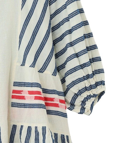 ROSE BUD(ローズバッド)の「(DEVOTION TWINS)STRIPE DRESS(ワンピース・レディース・ブルー・ONE SIZE)」の4枚目の写真