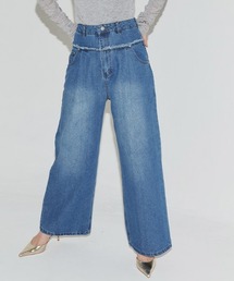 フリンジデザインデニムパンツ