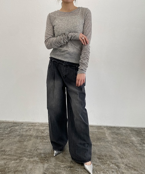 ECLAM（クラム）の「フリンジデザインデニムパンツ（デニムパンツ・レディース・ブルー系その他/ブルー/グレー・S/M）」の13枚目の写真