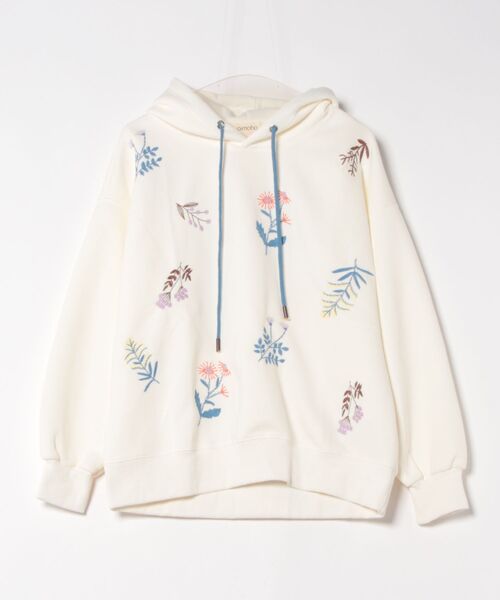 aimoha(アイモハ)の「刺繍入りスウェット(パーカー・レディース・グレー/ピンク/イエロー/オフホワイト・FREE)」の6枚目の写真
