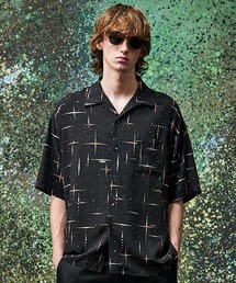MSML（エムエスエムエル）の「KASURI CROSS PRINTED OPEN COLLAR SHORT SLEEVE SHIRTS（シャツ/ブラウス）」