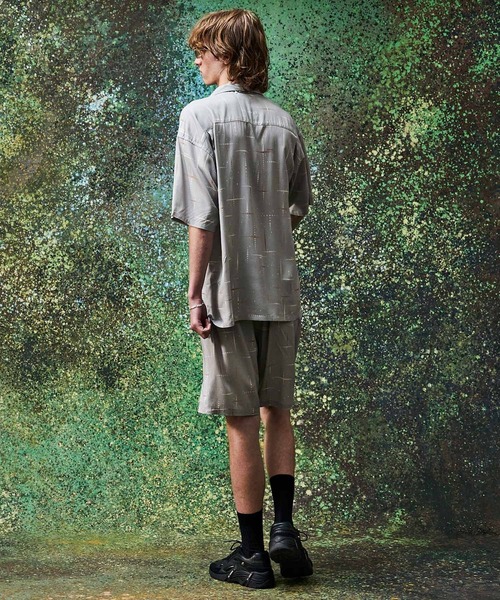 MSML（エムエスエムエル）の「KASURI CROSS PRINTED OPEN COLLAR SHORT SLEEVE SHIRTS（シャツ/ブラウス・メンズ・ライトグレー/ブラック・S/M/L/XL）」の13枚目の写真