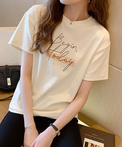 SallyLunn(サリーラン)の「手書き風プリントロゴT(Tシャツ/カットソー・レディース・グレー/ブラック/ホワイト・MEDIUM/LARGE)」の3枚目の写真