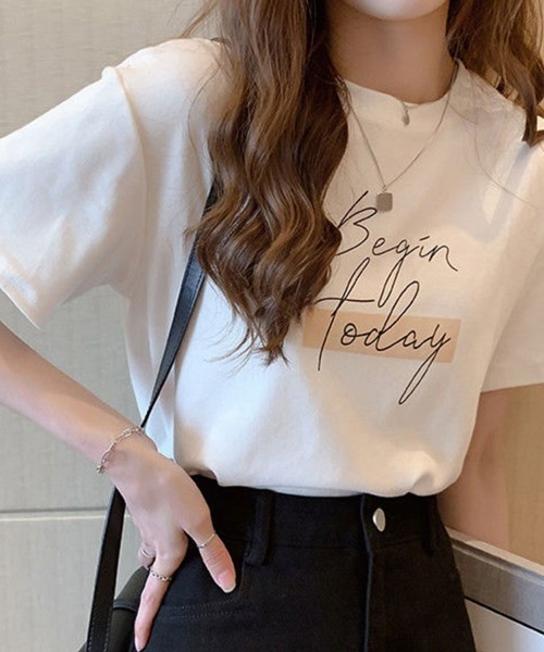 SallyLunn(サリーラン)の「手書き風プリントロゴT(Tシャツ/カットソー・レディース・グレー/ブラック/ホワイト・MEDIUM/LARGE)」の9枚目の写真