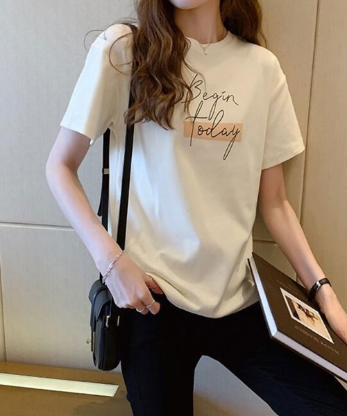 SallyLunn(サリーラン)の「手書き風プリントロゴT(Tシャツ/カットソー・レディース・グレー/ブラック/ホワイト・MEDIUM/LARGE)」の10枚目の写真