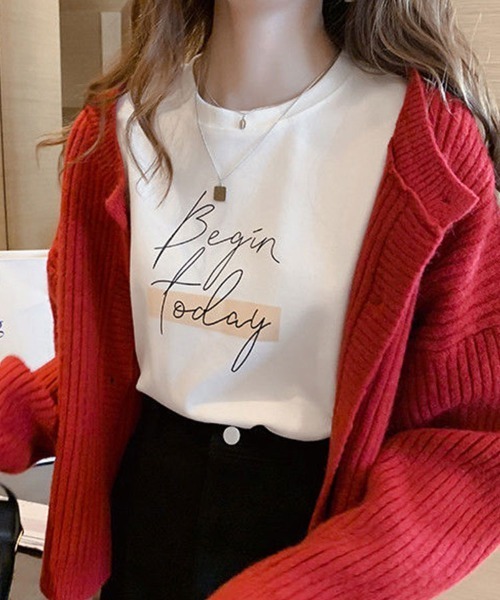 SallyLunn(サリーラン)の「手書き風プリントロゴT(Tシャツ/カットソー・レディース・グレー/ブラック/ホワイト・MEDIUM/LARGE)」の11枚目の写真