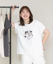 【meeny miny】〈CAT&BAKES 9456〉コラボ "Kossori ajimi" embroideryT