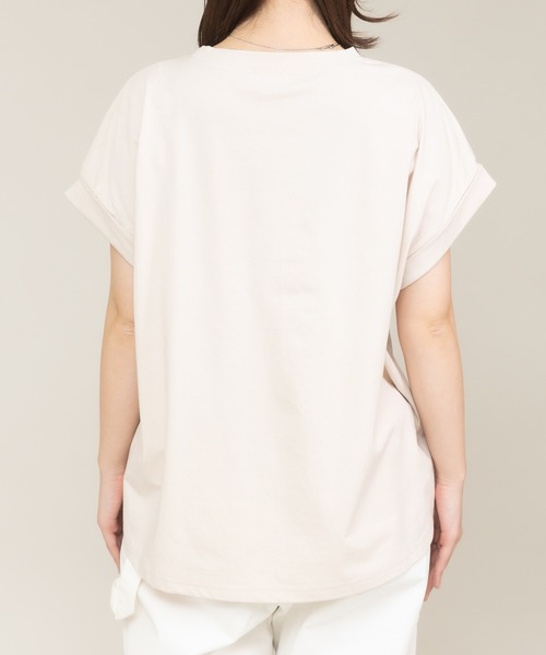 meeny miny(ミーニーマイニー)の「【meeny miny】〈CAT&BAKES 9456〉コラボ "Kossori ajimi" embroideryT(Tシャツ/カットソー・レディース・ホワイト/グレー/ライトベージュ・MEDIUM/LARGE)」の9枚目の写真