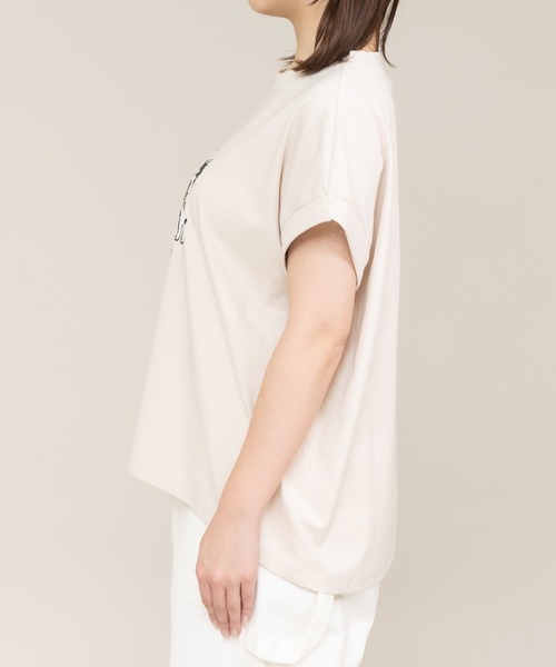 meeny miny(ミーニーマイニー)の「【meeny miny】〈CAT&BAKES 9456〉コラボ "Kossori ajimi" embroideryT(Tシャツ/カットソー・レディース・ホワイト/グレー/ライトベージュ・MEDIUM/LARGE)」の8枚目の写真