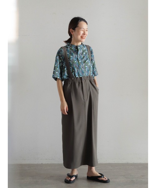 セール】メランジツイル サスペンダーワンピース（ジャンパー