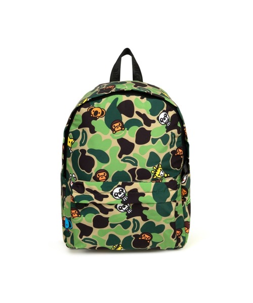 A BATHING APE(アベイシングエイプ)の「NEW ABC MILO ALL FRIENDS MEDIUM BACKPACK(バックパック/リュック・メンズ・グリーン・FREE)」の2枚目の写真