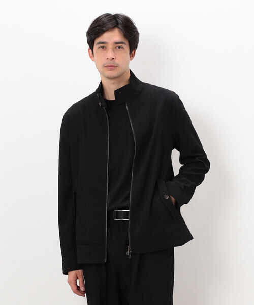 COMME CA ISM（コムサイズム）の「3Dエアートリコット スイングトップ（ブルゾン・メンズ・ブラック/オリーブ・MEDIUM/LARGE）」の9枚目の写真