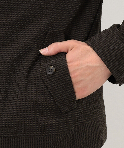 COMME CA ISM（コムサイズム）の「3Dエアートリコット スイングトップ（ブルゾン・メンズ・ブラック/オリーブ・MEDIUM/LARGE）」の3枚目の写真