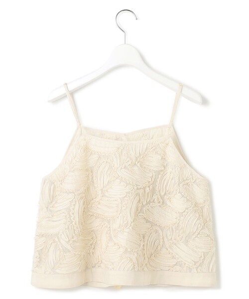 好評につき追加生産/洗える】リボンエンブロイダリー キャミソール