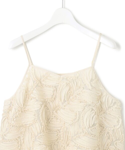 好評につき追加生産/洗える】リボンエンブロイダリー キャミソール