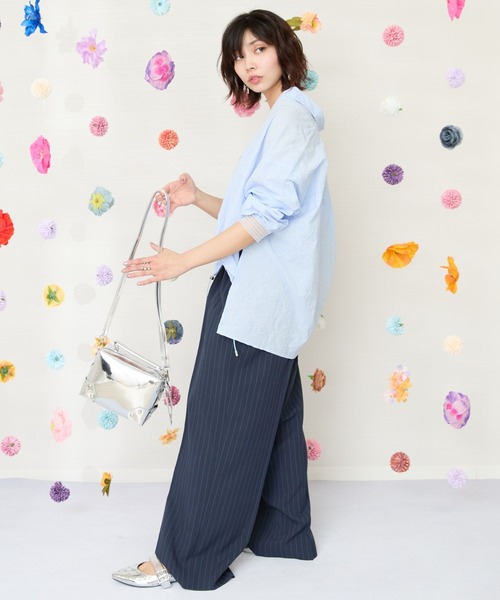 JETSET SOLO PLUS （ジェットセットソロプラス）の「【JETSET SOLO PLUS】ドライトロピカルピンストライプパンツ（その他パンツ・レディース・チャコールグレー/ネイビー・FREE）」の12枚目の写真