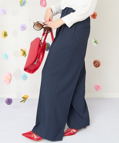 JETSET SOLO PLUS （ジェットセットソロプラス）の「【JETSET SOLO PLUS】ドライトロピカルピンストライプパンツ（その他パンツ・レディース・チャコールグレー/ネイビー・FREE）」の19枚目の写真
