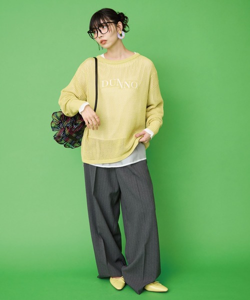 JETSET SOLO PLUS （ジェットセットソロプラス）の「【JETSET SOLO PLUS】ドライトロピカルピンストライプパンツ（その他パンツ・レディース・チャコールグレー/ネイビー・FREE）」の9枚目の写真