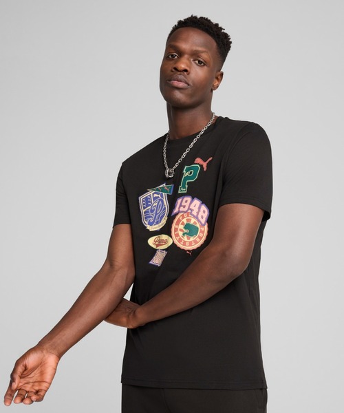 PUMA(プーマ)の「PUMA プーマ メンズ スポーツ レガシー フロント グラフィック 半袖 Tシャツ(Tシャツ/カットソー・メンズ・ホワイト/ブラック・X-LARGE/LARGE/MEDIUM/XX-LARGE/SMALL)」の2枚目の写真