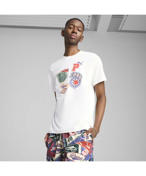 PUMA(プーマ)の「PUMA プーマ メンズ スポーツ レガシー フロント グラフィック 半袖 Tシャツ(Tシャツ/カットソー・メンズ・ホワイト/ブラック・X-LARGE/LARGE/MEDIUM/XX-LARGE/SMALL)」の12枚目の写真