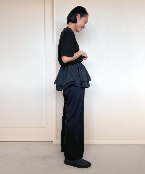 COUDRE(クードル)の「ビハインドパンツ(スラックス・レディース・ダークネイビー/ブラック・M/S)」の15枚目の写真