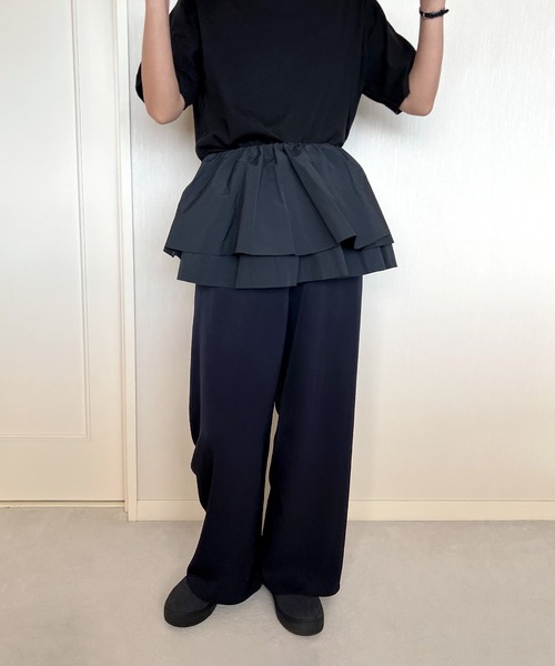 COUDRE(クードル)の「ビハインドパンツ(スラックス・レディース・ダークネイビー/ブラック・M/S)」の17枚目の写真