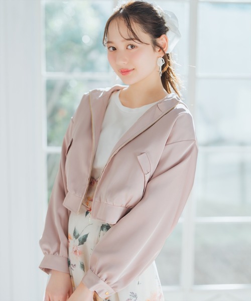 WILLSELECTION(ウィルセレクション)の「リボンポケットブルゾン(ブルゾン・レディース・オフホワイト/ブラック/ピンク/アイボリー・FREE)」の4枚目の写真