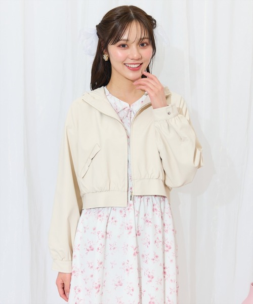 WILLSELECTION(ウィルセレクション)の「リボンポケットブルゾン(ブルゾン・レディース・オフホワイト/ブラック/ピンク/アイボリー・FREE)」の1枚目の写真