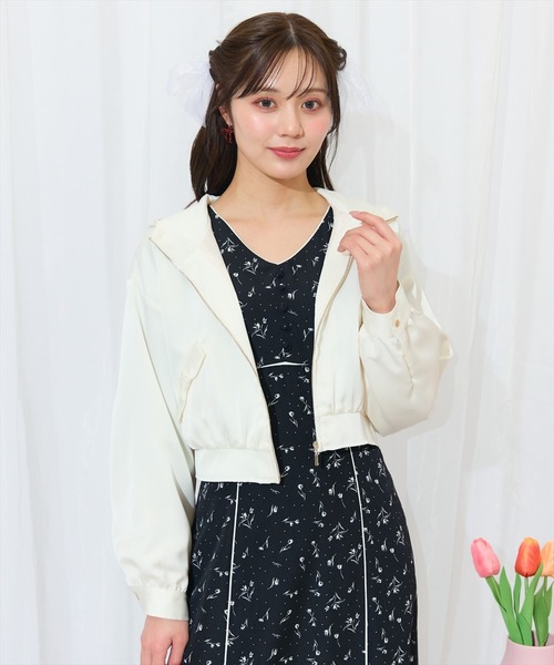 WILLSELECTION(ウィルセレクション)の「リボンポケットブルゾン(ブルゾン・レディース・オフホワイト/ブラック/ピンク/アイボリー・FREE)」の6枚目の写真