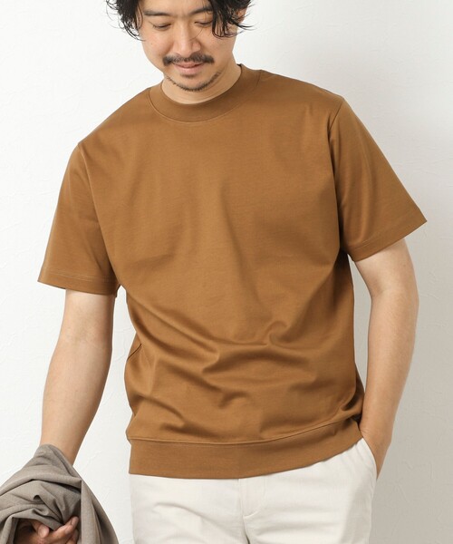 NOLLEY’S(ノーリーズ)の「《ビジカジ対応》シルケットスムースドレスTシャツ 25SS(Tシャツ/カットソー・メンズ・ホワイト/ブラック/グレイッシュベージュ/グレイッシュブルー/チャコールグレー/ブルー/キャメル/ライトグレー・S/M/L/XL/XXL)」の8枚目の写真