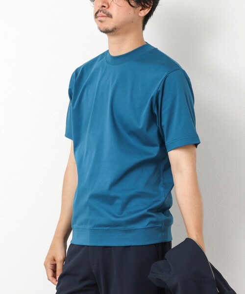 NOLLEY’S(ノーリーズ)の「《ビジカジ対応》シルケットスムースドレスTシャツ 25SS(Tシャツ/カットソー・メンズ・ホワイト/ブラック/グレイッシュベージュ/グレイッシュブルー/チャコールグレー/ブルー/キャメル/ライトグレー・S/M/L/XL/XXL)」の6枚目の写真