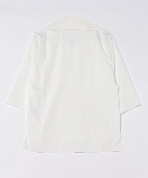 LAUTRE COTE(ロウトレコウト)の「Vネックシフォン半端袖シャツ(シャツ/ブラウス・レディース・グレー/ホワイト/ピンク・MEDIUM/FREE/LARGE)」の6枚目の写真